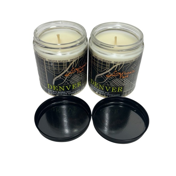 Lot of 2 Bath & Body Works Denver Sweater Weather 7oz Single Wick Candles - Picture 6 of 8